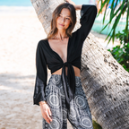 Haut à manches évasées - Noir