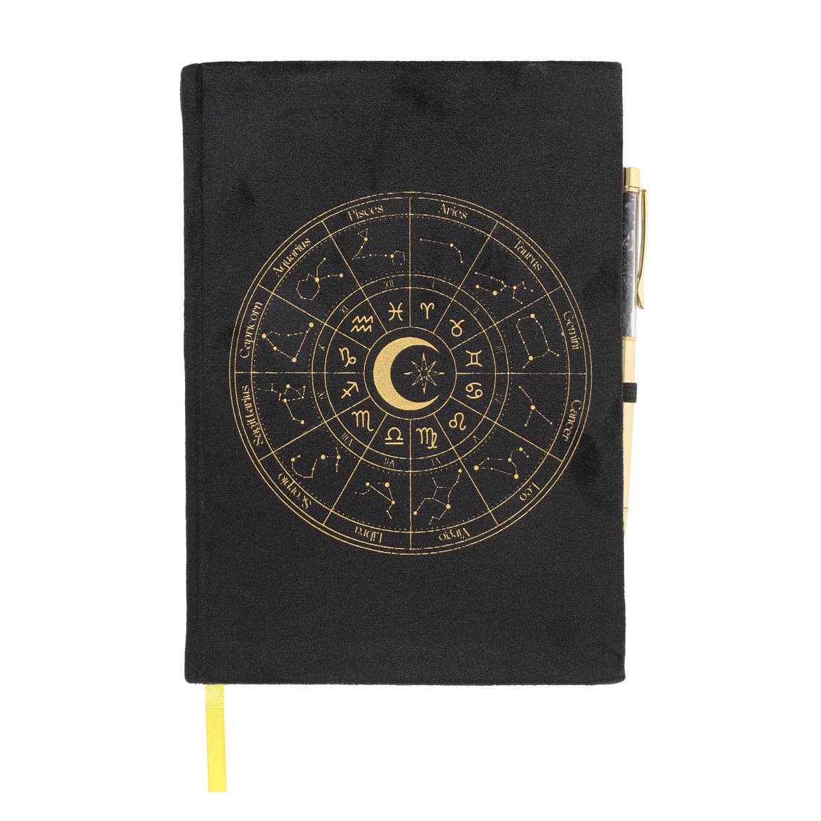 Carnet Astrologie avec stylo obsidienne noire