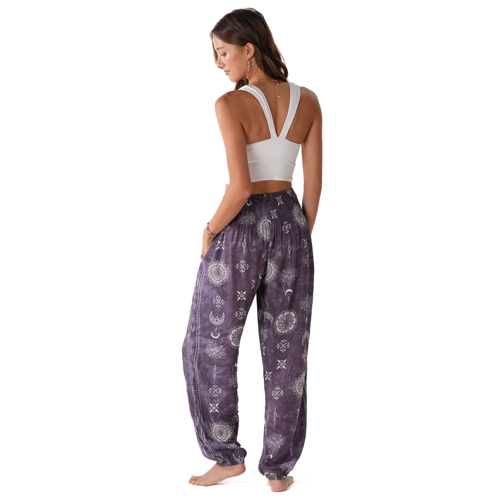 Pantalon Harem - Lotus prune
