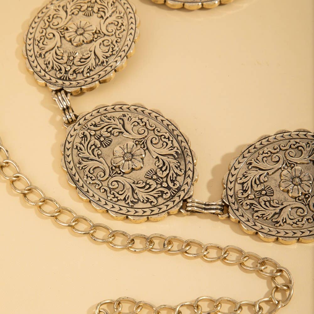 Ceinture concho floral vintage