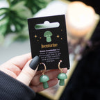 Boucles d'oreilles champignons en aventurine