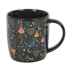 Mug à motif floral folk noir