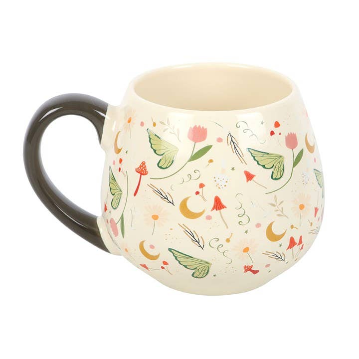 Tasse ronde en céramique motif fée folklore