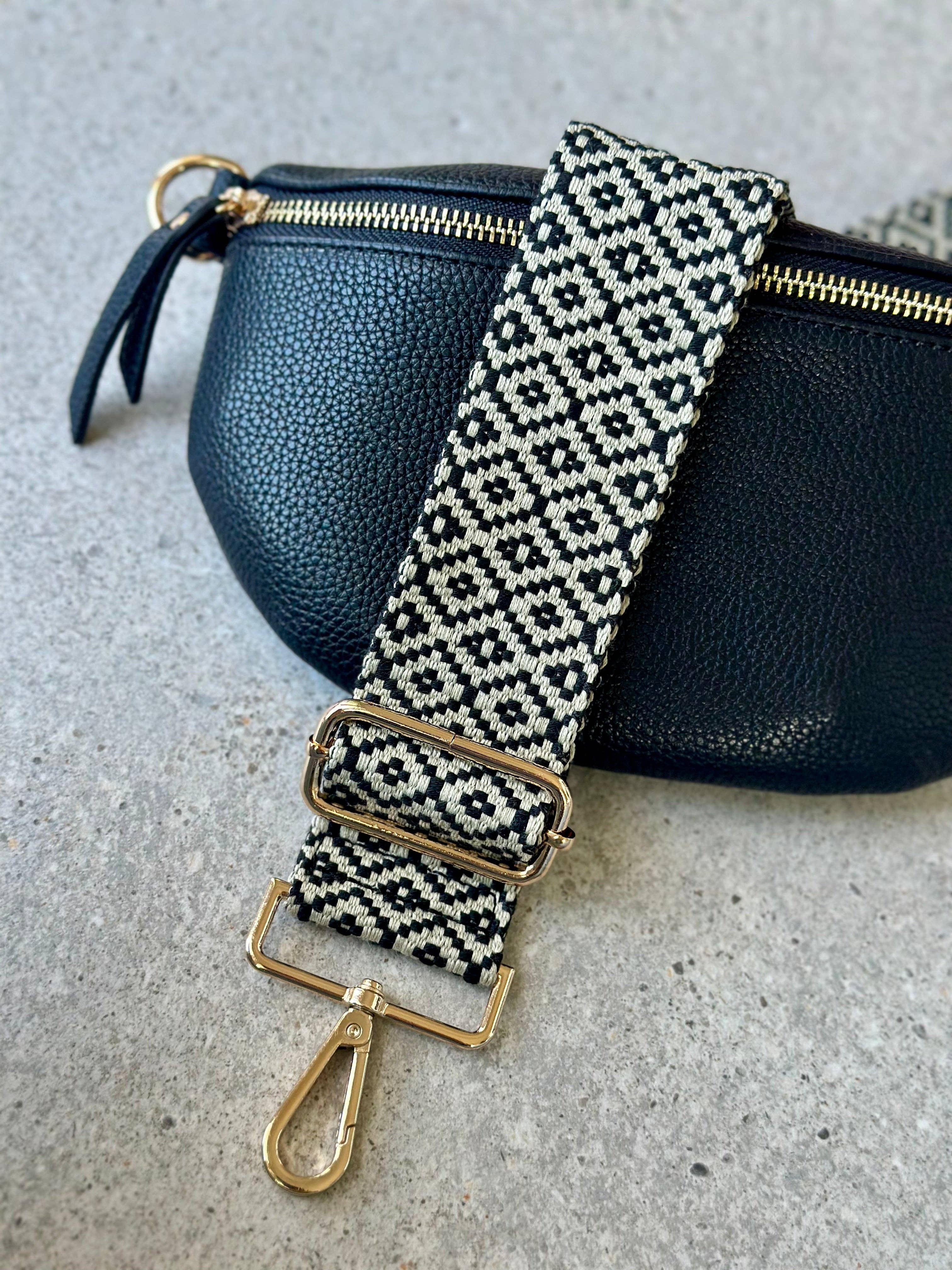 Sangle de sac Noir et Crème