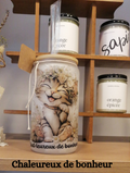 Gobelets givrés – Chats avec couvercle en bambou