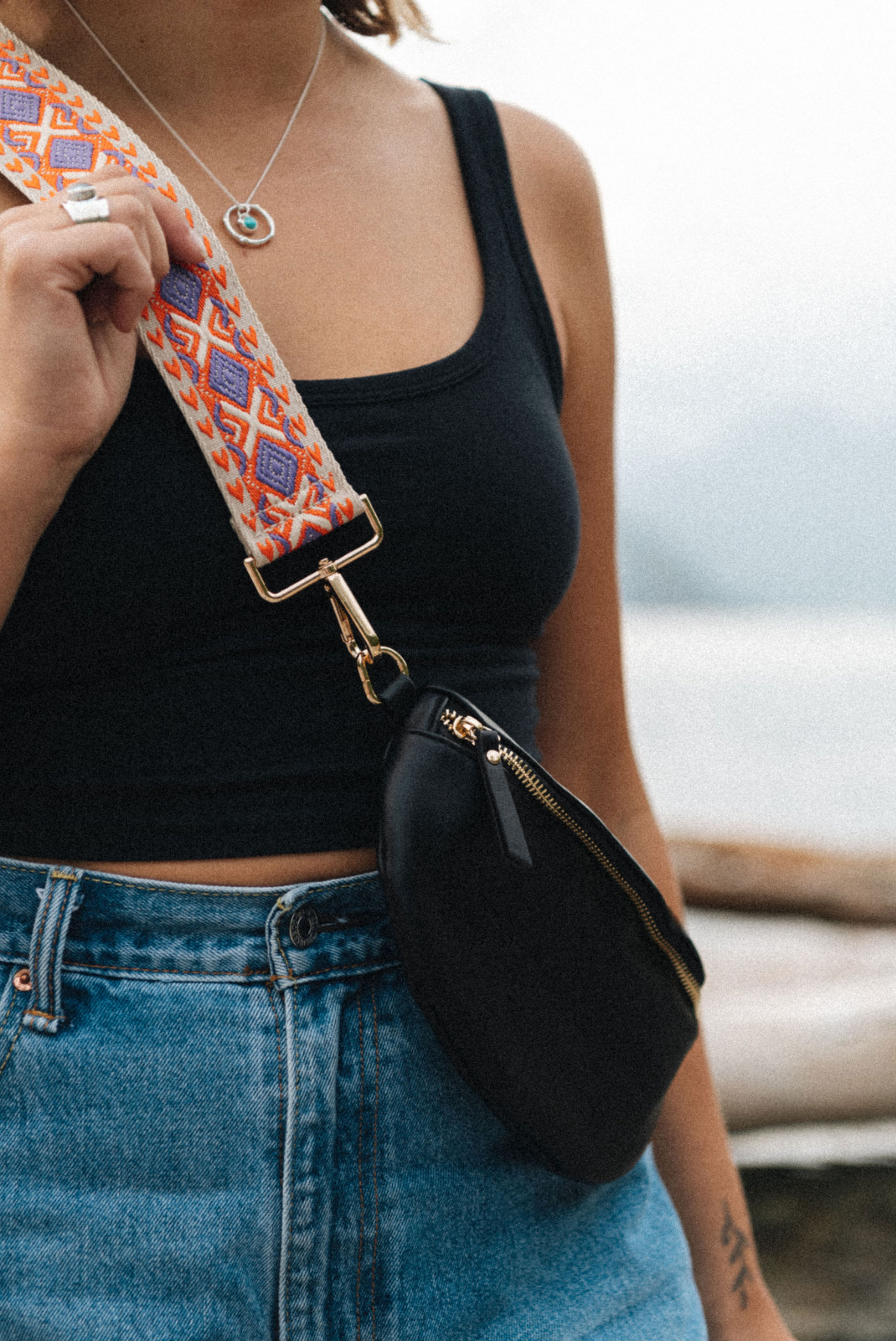 Sac en cuir vegan - Noir