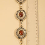 Ceinture concho ovale ambré vintage