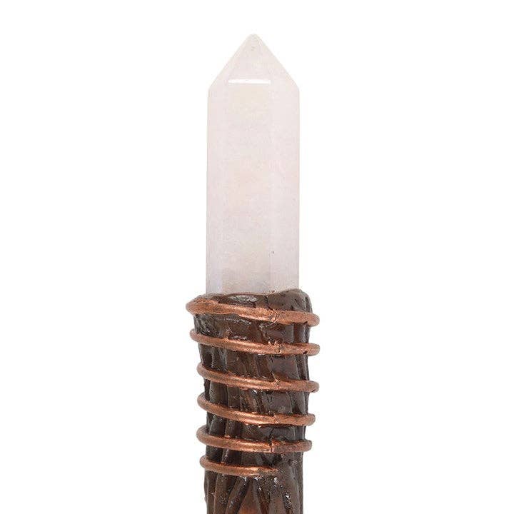 Baguette de purification énergétique en quartz aura