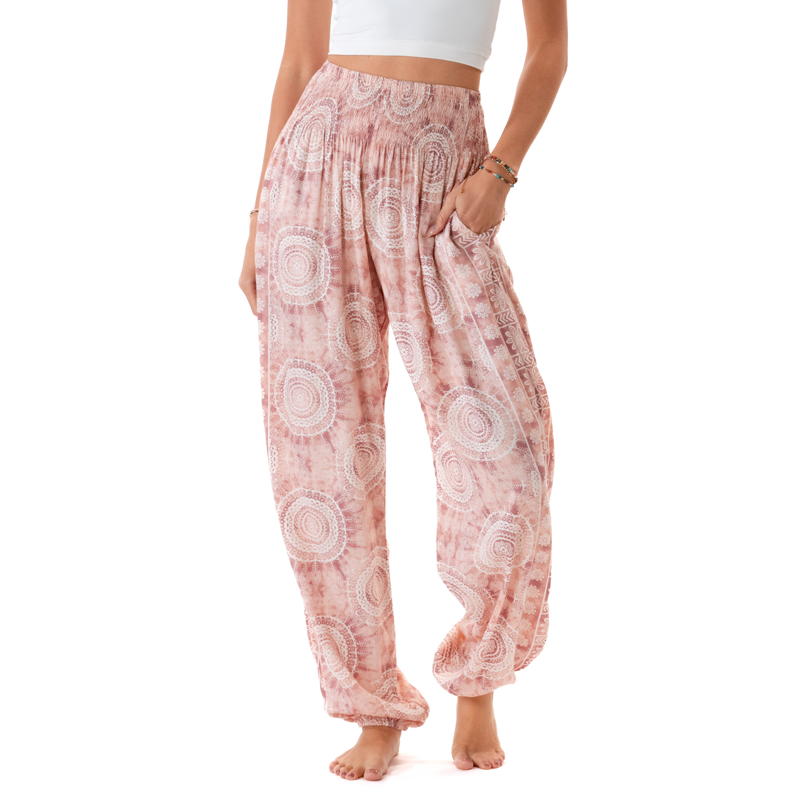 Pantalon Harem - Corail