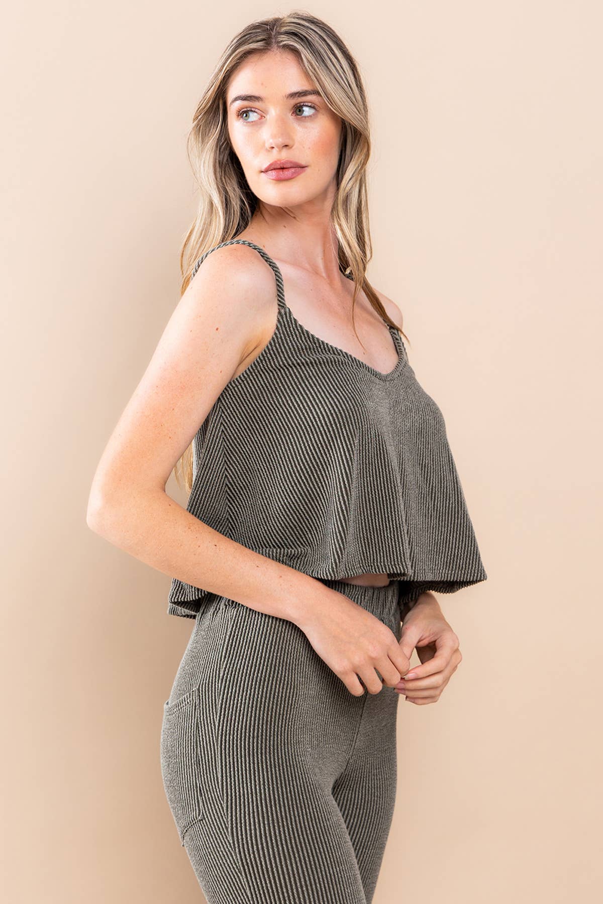 Camisole en tricot côtelé