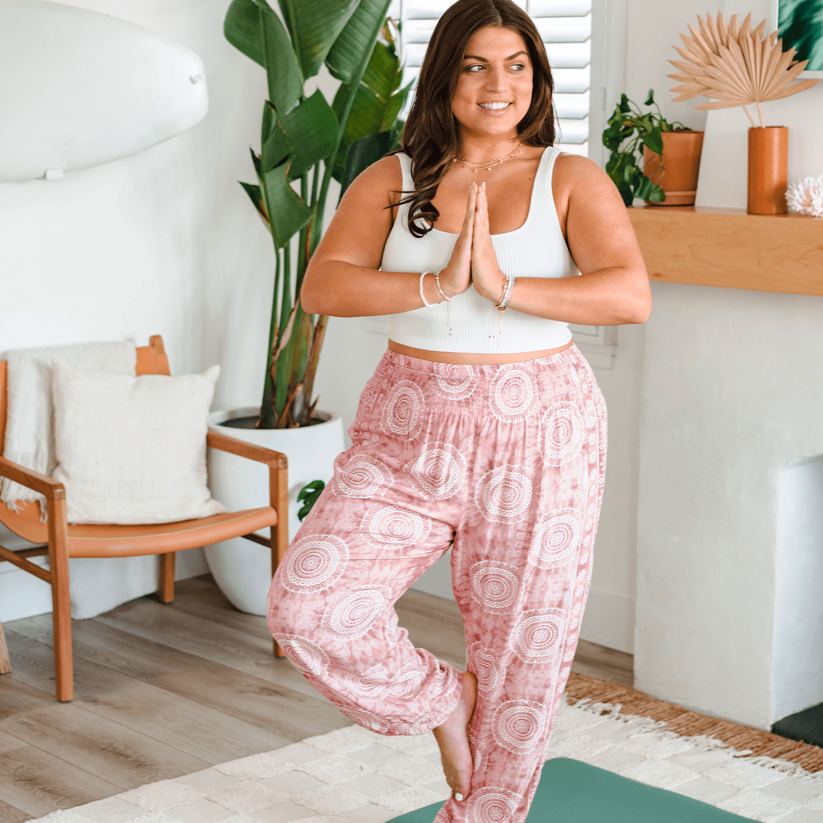 Pantalon Harem - Corail
