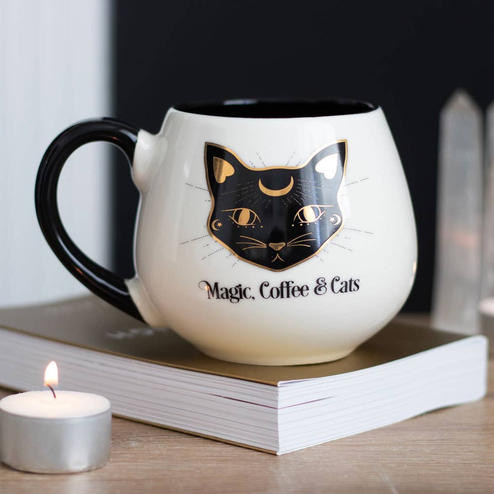 Tasse Arrondi Magie, Café & Chats