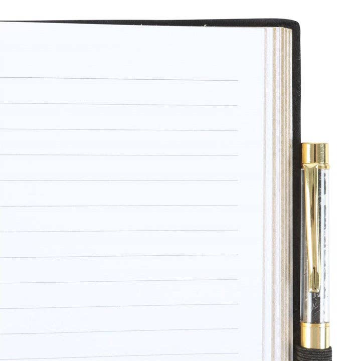 Carnet Astrologie avec stylo obsidienne noire