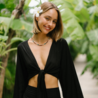 Haut à manches évasées - Noir