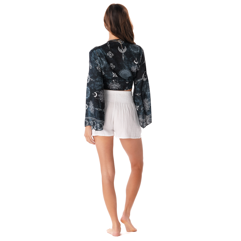 Haut à manches évasées - Lotus minuit