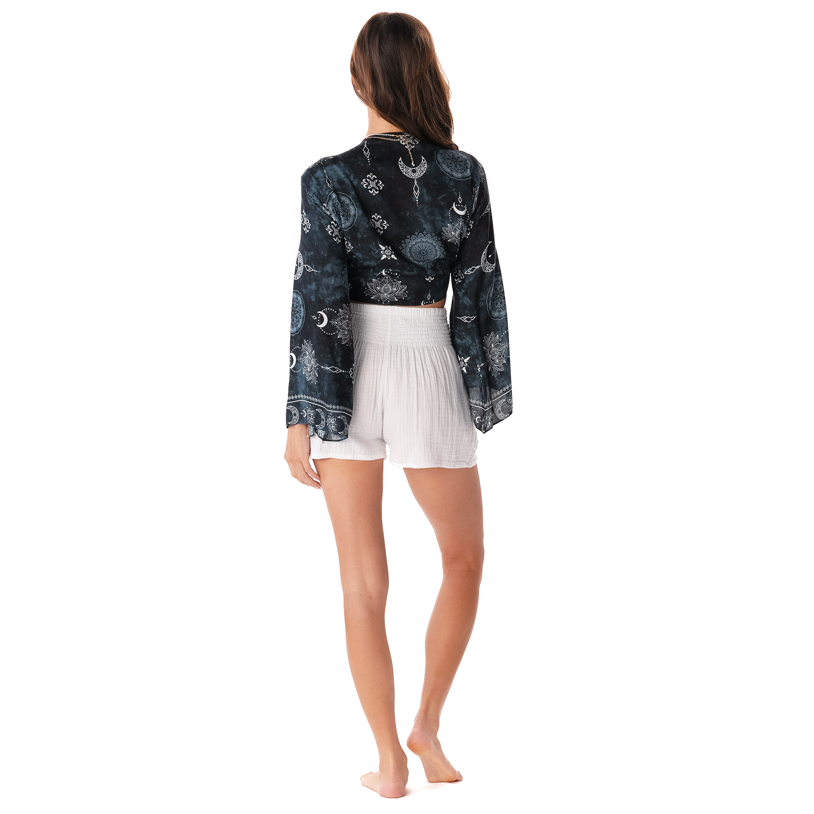 Haut à manches évasées - Lotus minuit