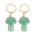 Boucles d'oreilles champignons en aventurine