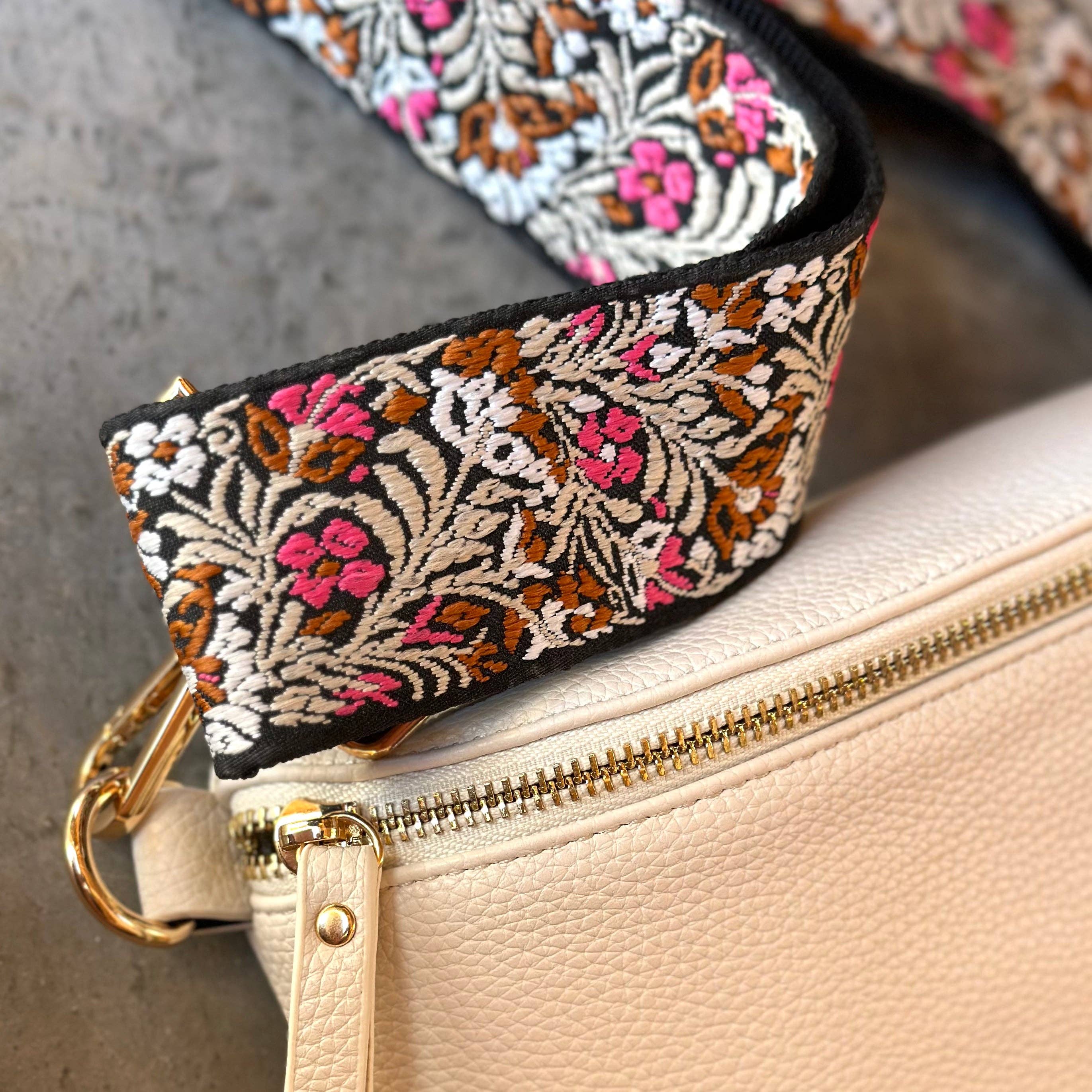 Sangle de sac le Pouvoir des Fleurs - Rose