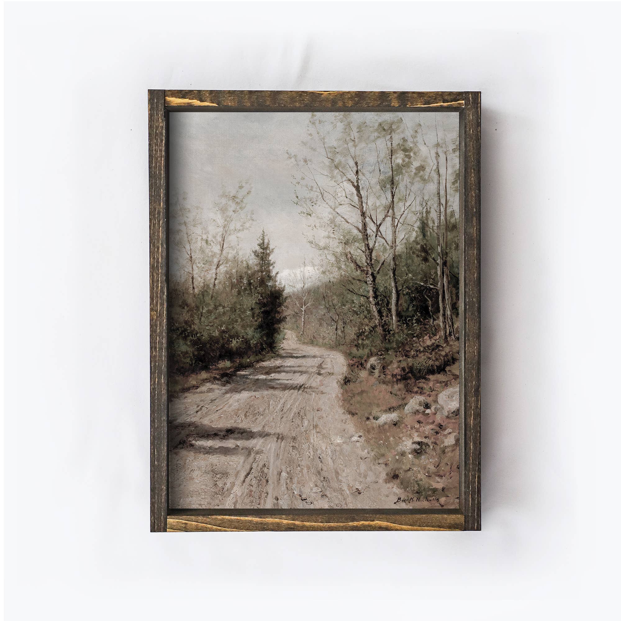 Impression encadrée vintage | Route de campagne