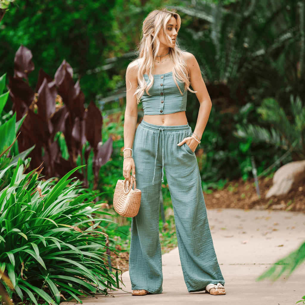 Pantalon coton Cabana - Sauge
