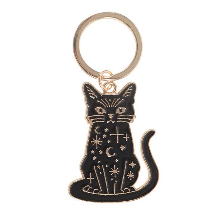Porte-clés Chat noir magique « Le Protecteur »