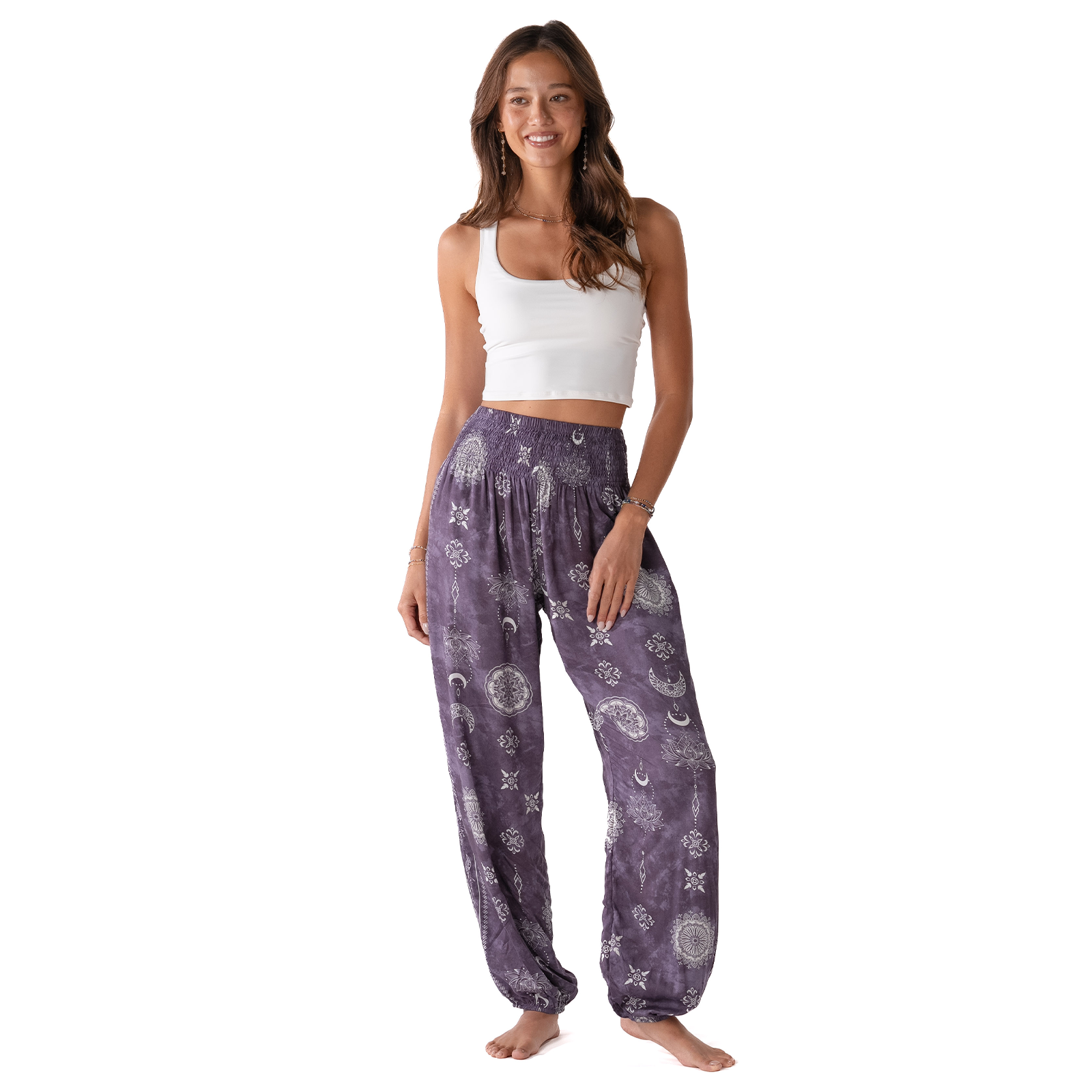 Pantalon Harem - Lotus prune