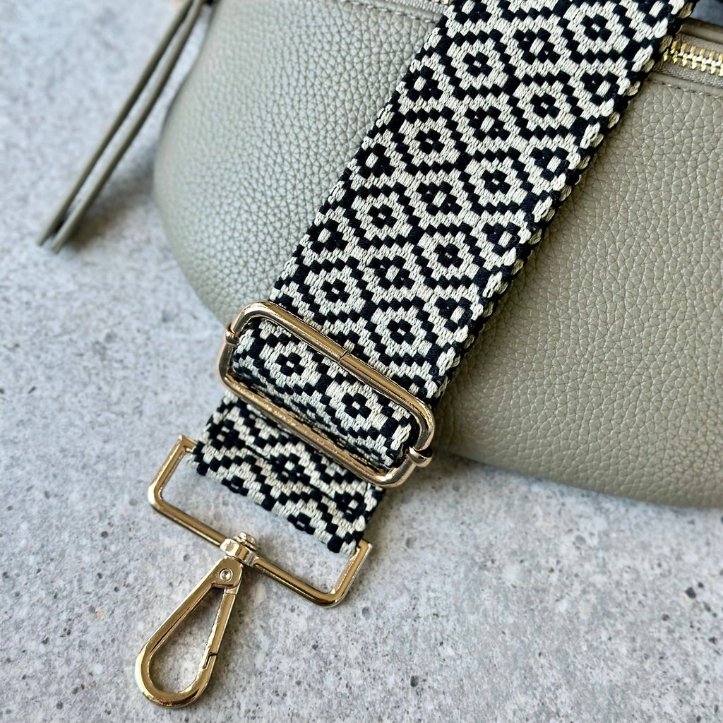 Sangle de sac Noir et Crème