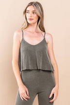 Camisole en tricot côtelé