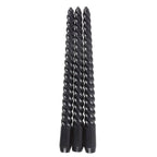 Ensemble de 3 bougies torsadées noires