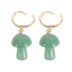 Boucles d'oreilles champignons en aventurine