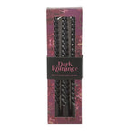 Ensemble de 3 bougies torsadées noires