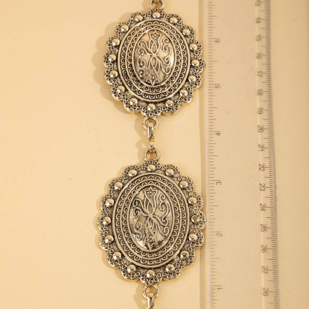 Ceinture concho ovale vintage