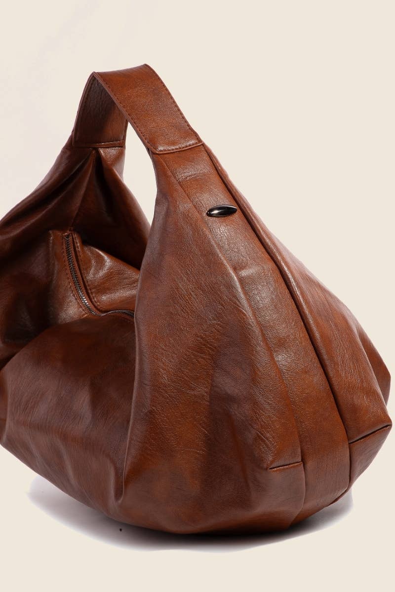 Sac hobo en simili cuir