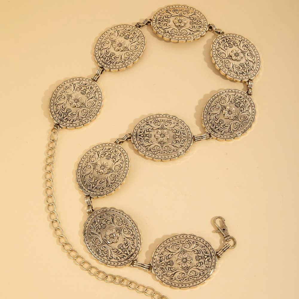 Ceinture concho floral vintage