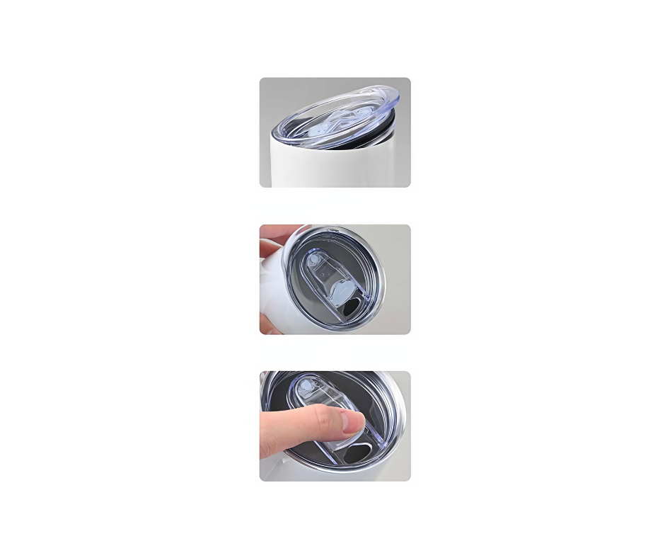 Gobelet isotherme en acier inoxydable – Motif cœurs et feuilles
