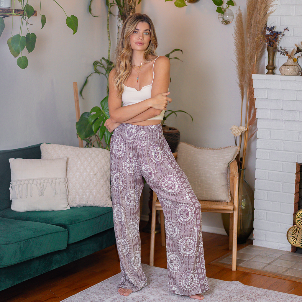 Pantalon large en rayonne