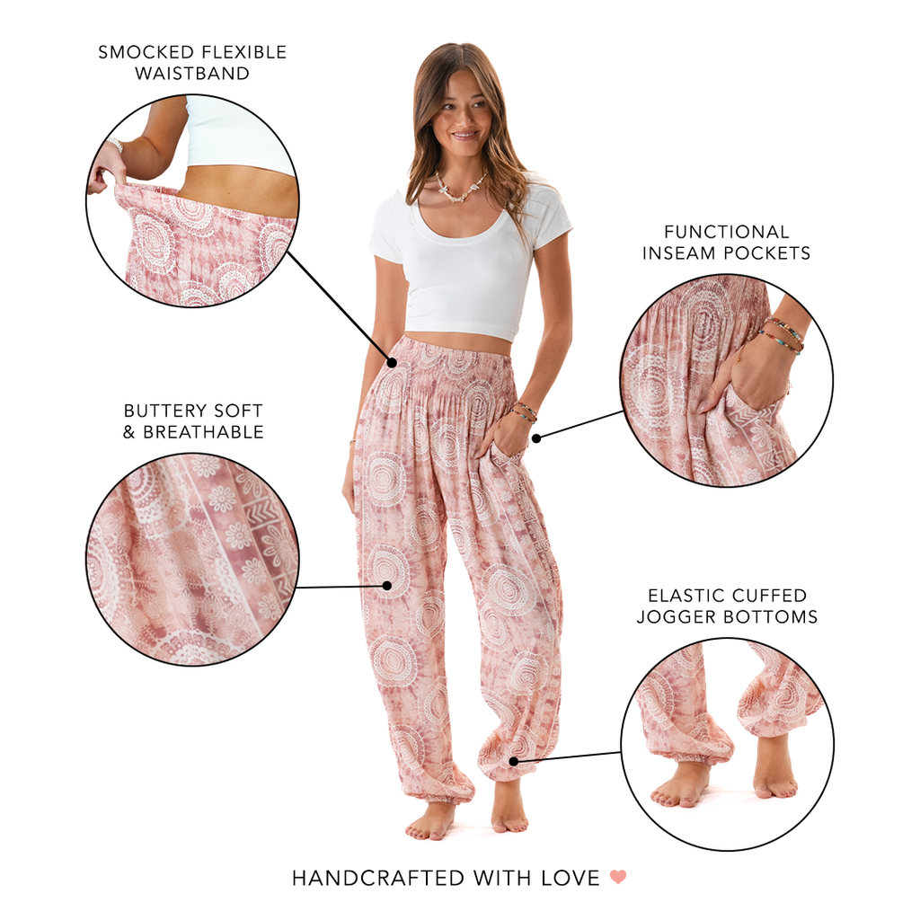 Pantalon Harem - Corail