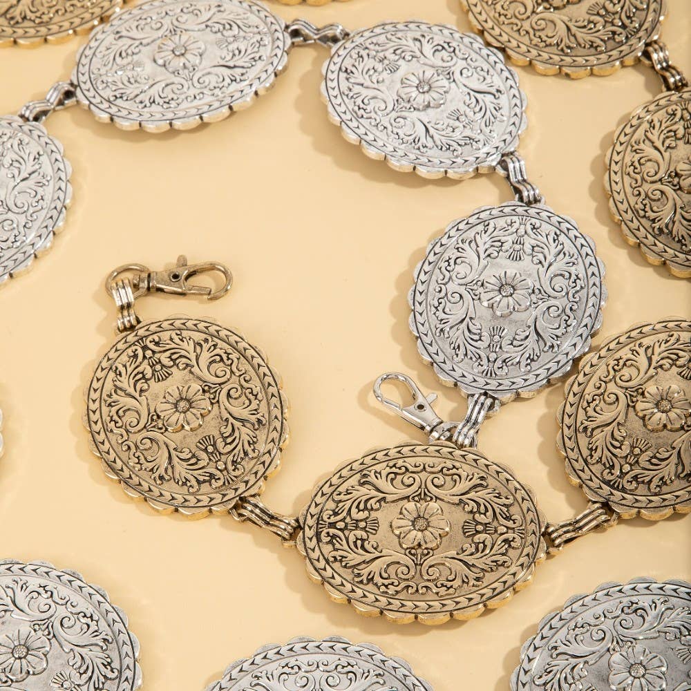 Ceinture concho floral vintage