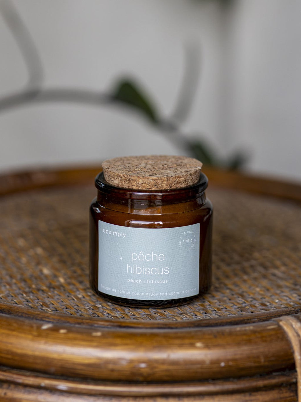 Bougie de soja - Pêche et fleur d'hibiscus 4oz