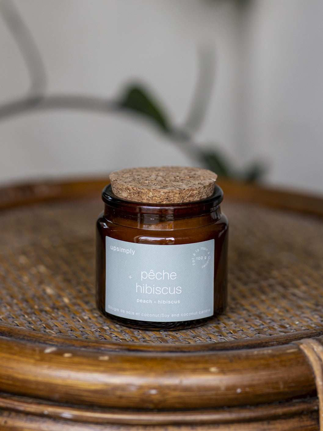 Bougie de soja - Pêche et fleur d'hibiscus 4oz