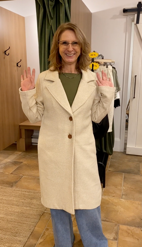 Manteau long laineux