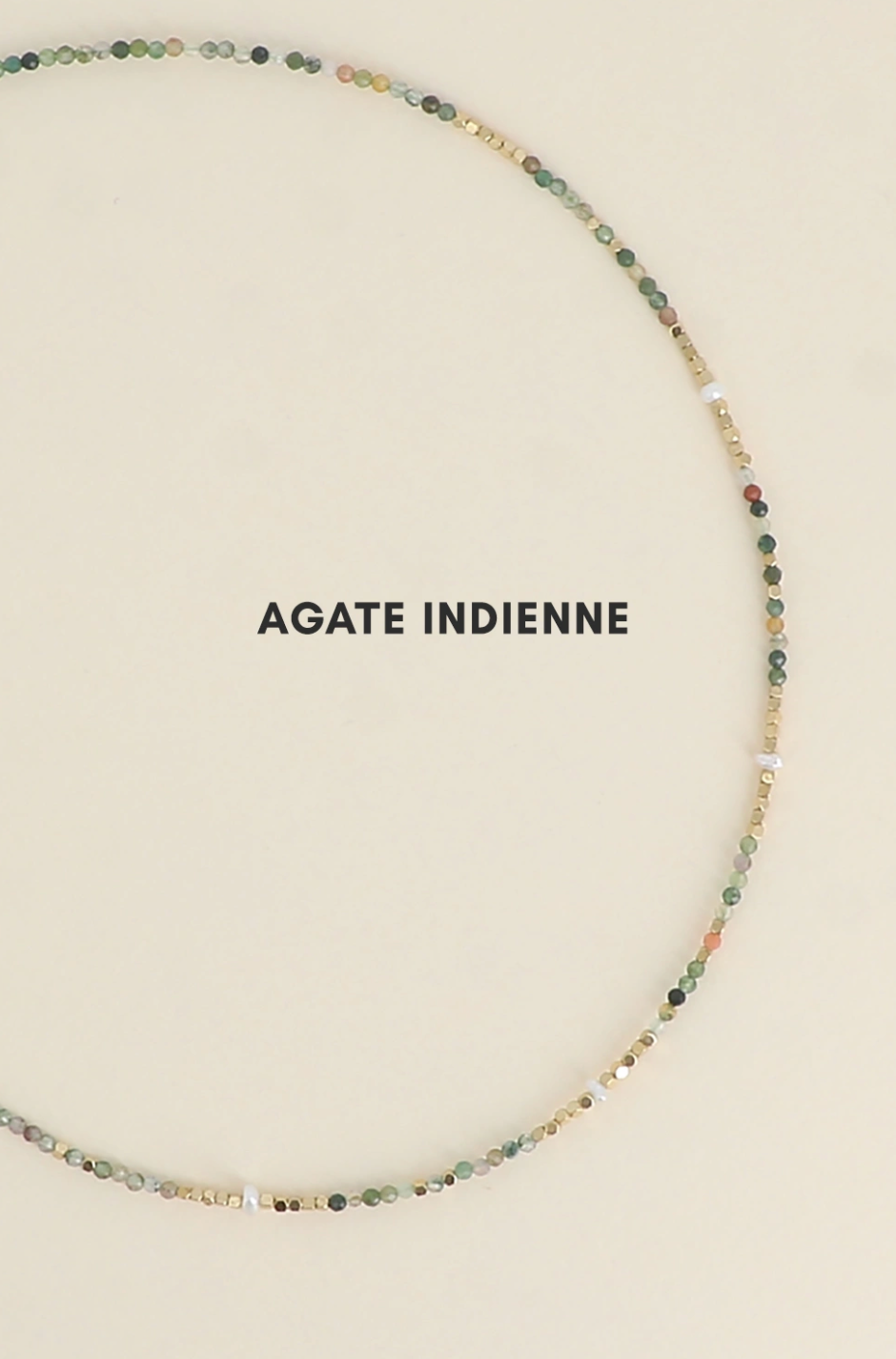 Collier Camélia - pierres naturelles