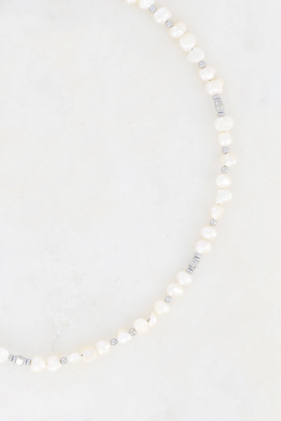 Collier Esmée Argenté - perles d'eau douce