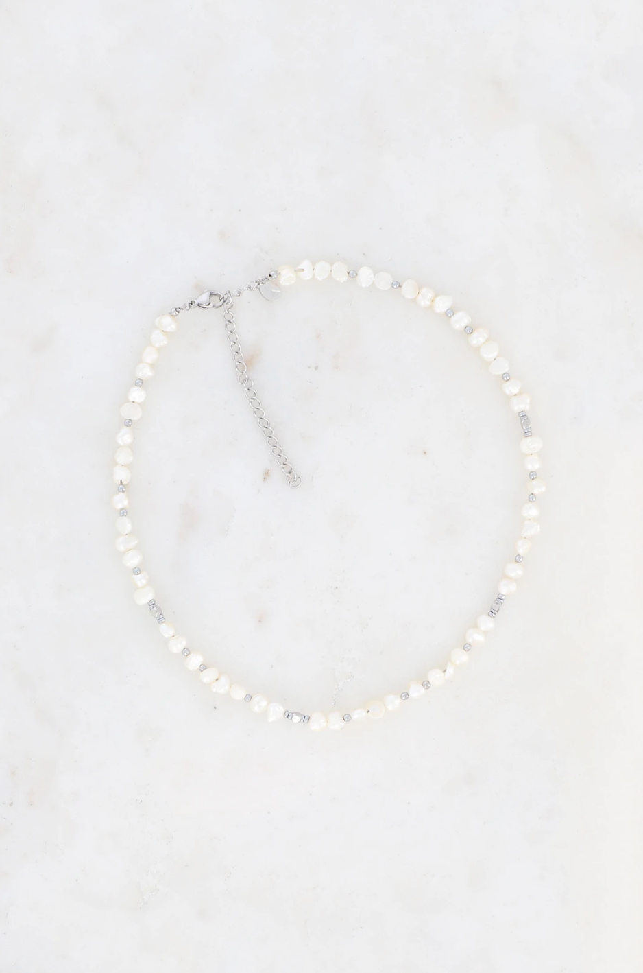 Collier Esmée Argenté - perles d'eau douce