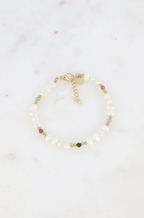 Bracelet Océane - perles d'eau douce et pierres naturelles