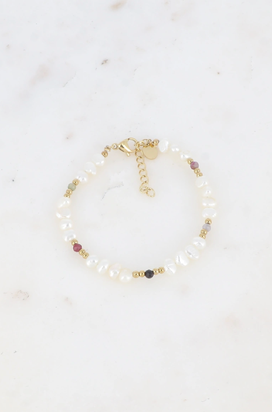 Bracelet Océane - perles d'eau douce et pierres naturelles