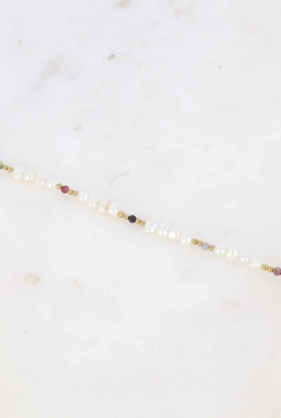 Bracelet Océane - perles d'eau douce et pierres naturelles