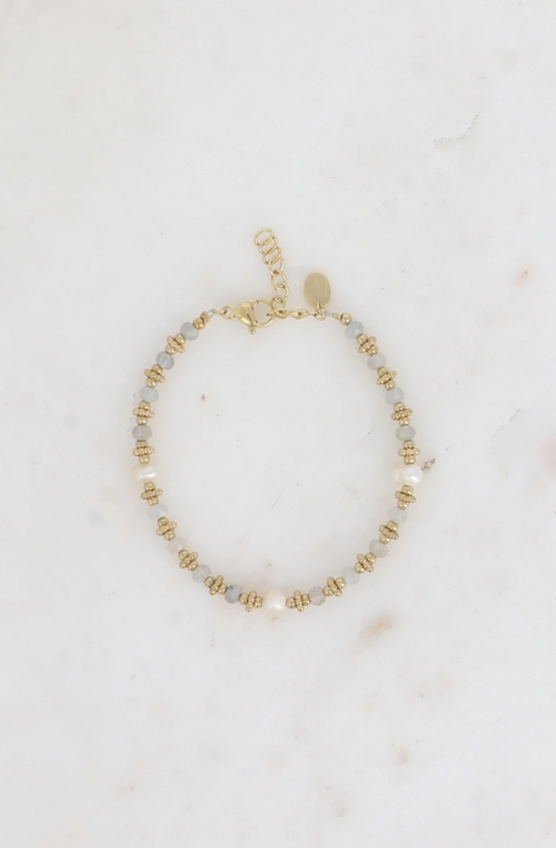 Bracelet Clarisse - pierres naturelles et perles d'eau douces
