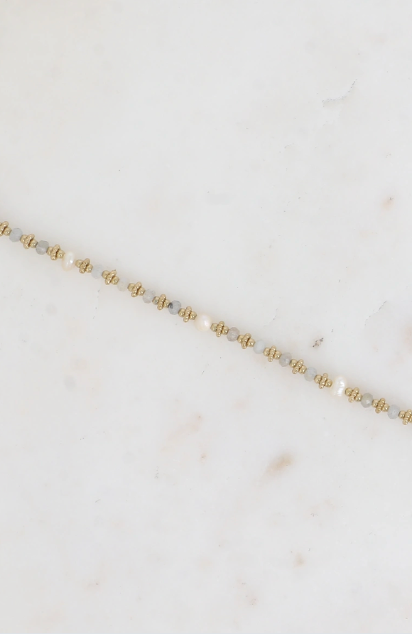 Bracelet Clarisse - pierres naturelles et perles d'eau douces