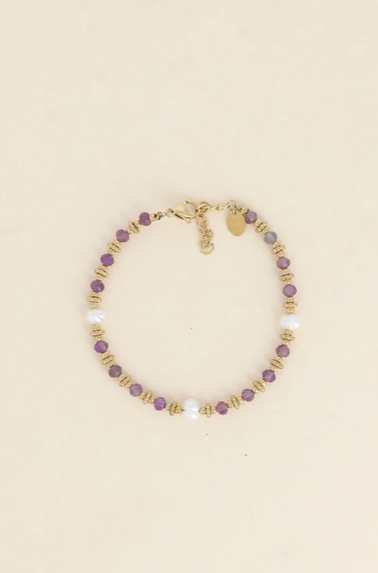 Bracelet Clarisse - pierres naturelles et perles d'eau douces